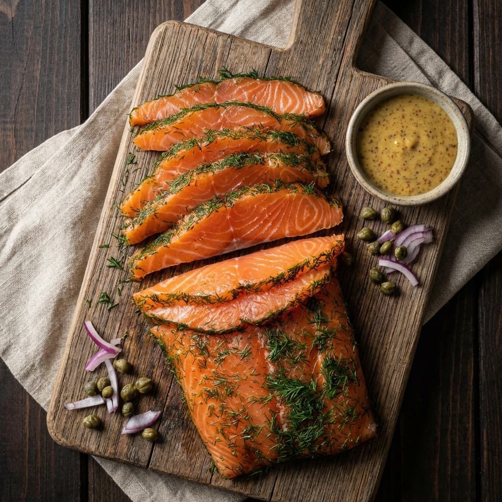 Cooking fish with salt and time. No heat required.