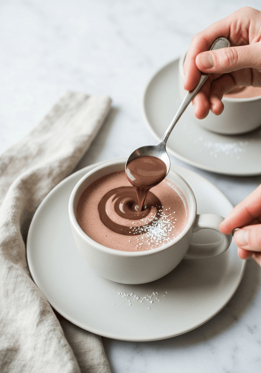 Escape the ordinary with this decadent hot chocolate recipe. Real chocolate melts into warm milk for a velvety, deeply satisfying treat that will warm you from the...