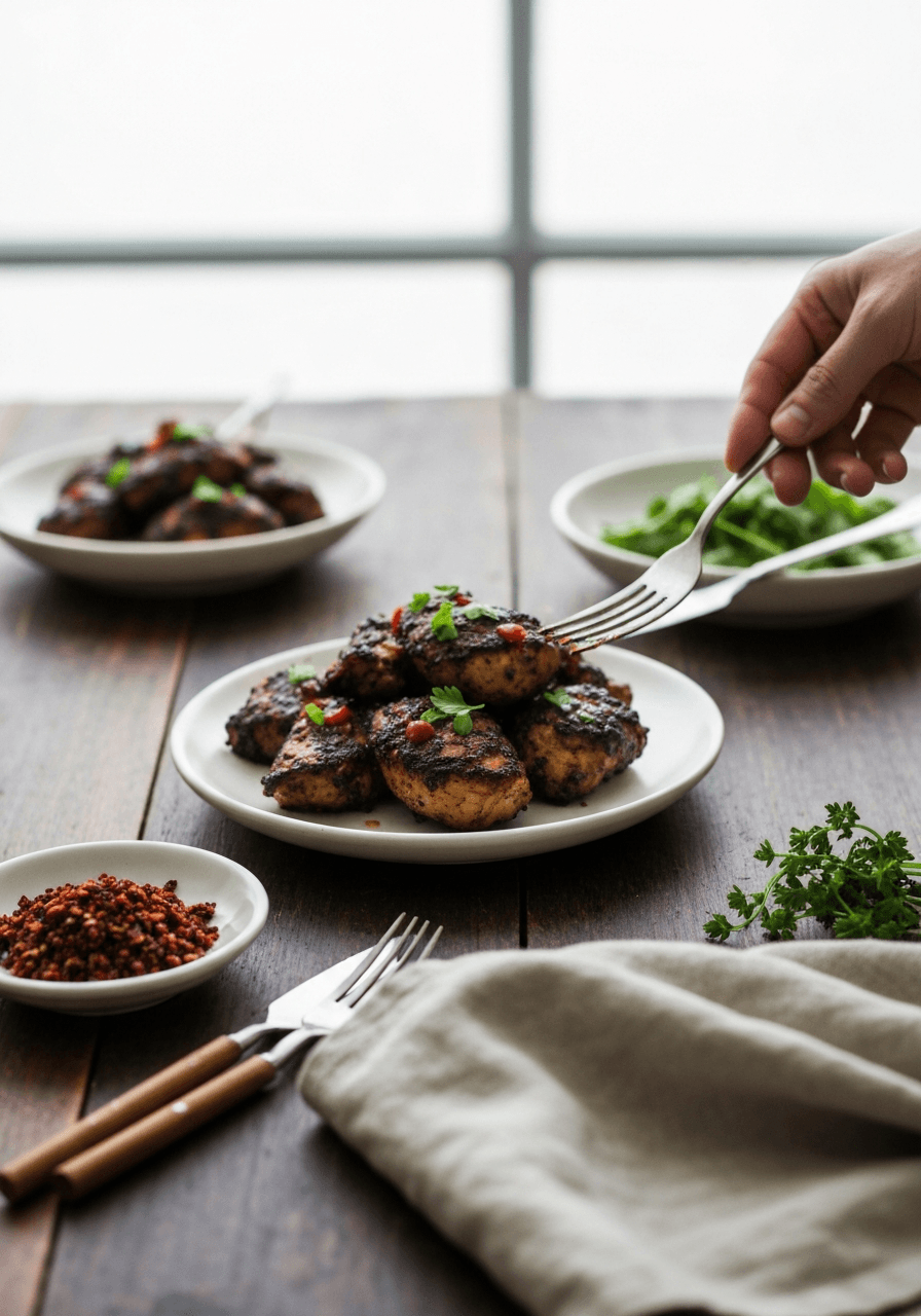 Jerk Chicken — Scotch Bonnet Marinade: Experience the fiery taste of Jamaica with this authentic Jerk Chicken recipe. Scotch bonnet peppers and allspice create a flavor explosion you won't forget.
