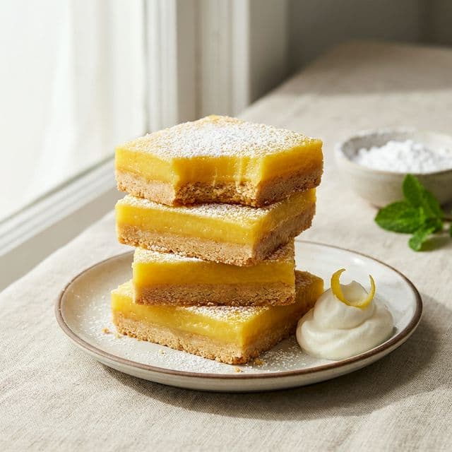 Tangy lemon curd meets buttery shortbread in this classic spring dessert. The par-baked crust guarantees a crisp, never-soggy base.