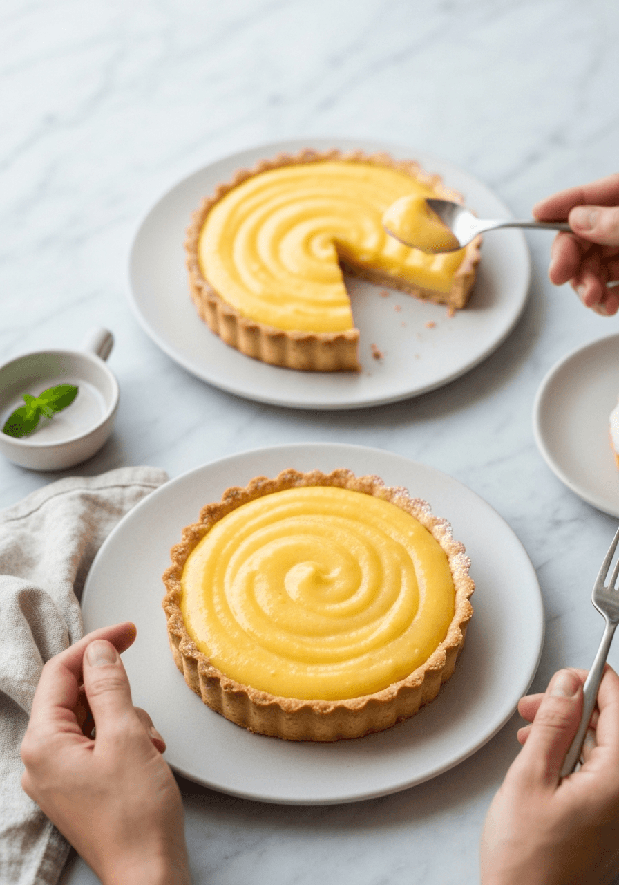 Lemon Tart — Curd Filled