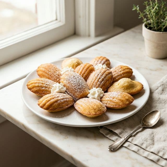 Madeleines — Shell Cakes: Experience the delicate, buttery flavor and iconic shell shape of classic French madeleines. A simple batter and a crucial resting period are all it takes to create these ...