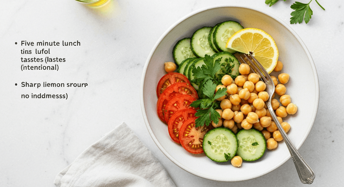 No-Cook Chickpea Cucumber Tomato Bowl (Bright, Not Watery)