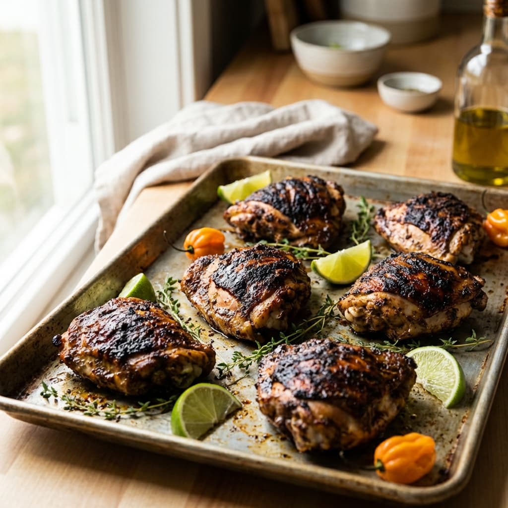 Oven Jerk Chicken Thighs (Weeknight)