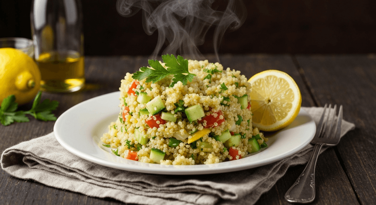 Quinoa Salad (Lemon Herb, Not Mushy)