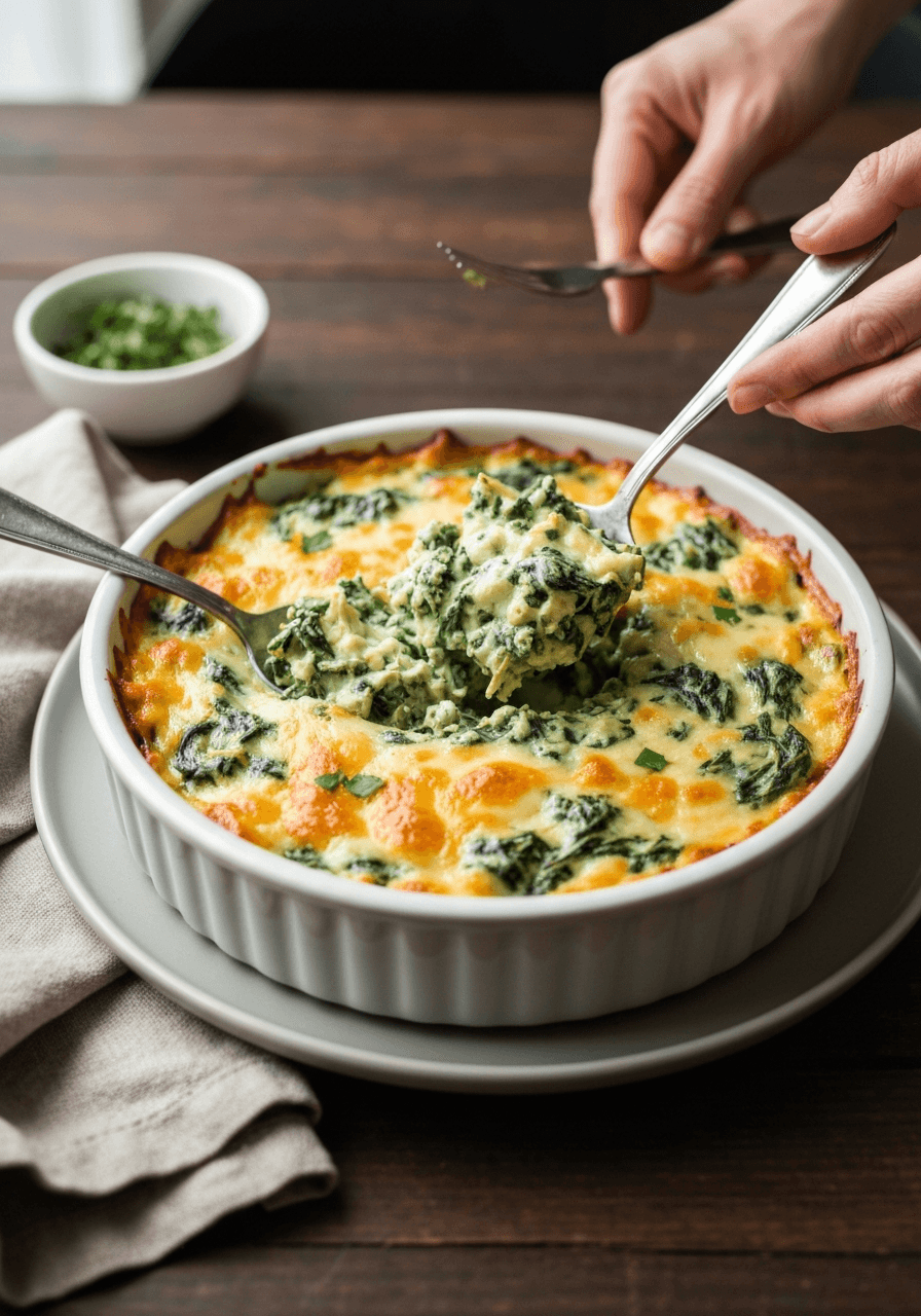 Spinach Artichoke Dip - Baked: Creamy, cheesy, and utterly irresistible, this baked spinach artichoke dip is the ultimate party appetizer. Get ready for a flavor explosion in every bite!