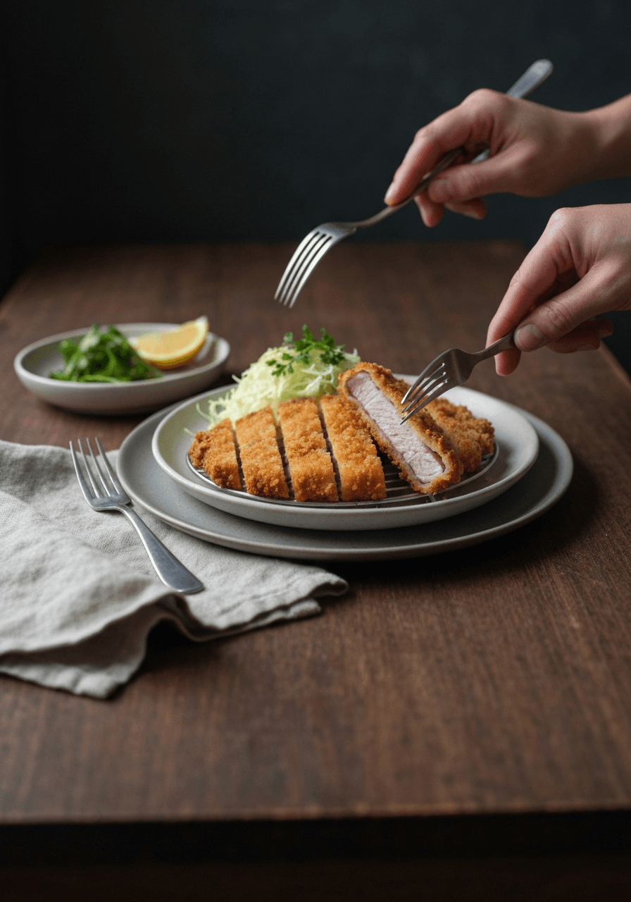 Experience the perfect harmony of crispy panko and juicy pork with this classic Japanese tonkatsu recipe. A simple dish elevated to an art form.