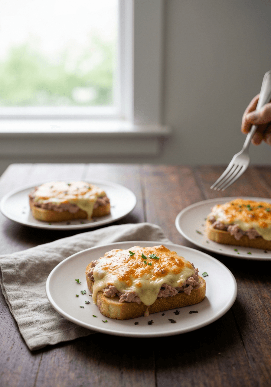 Tuna Melt — Open-Faced