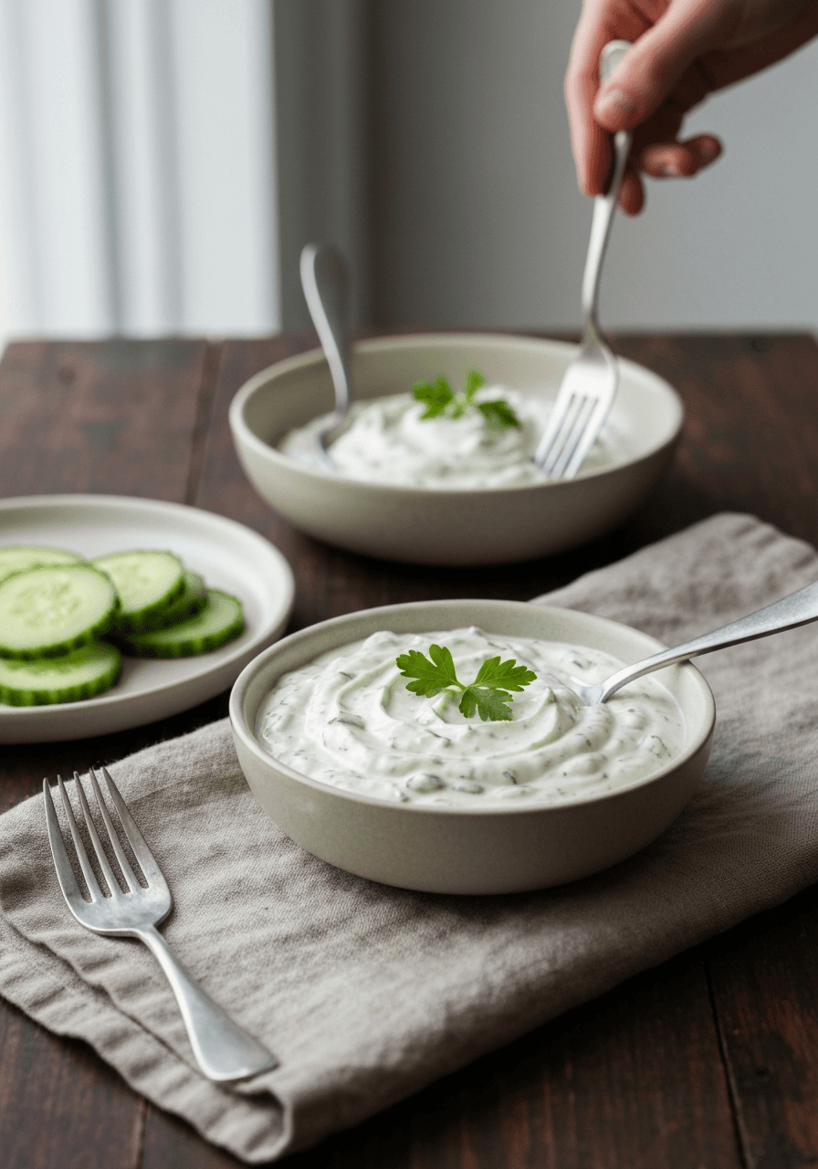 Cool, creamy, and garlicky, this classic Greek sauce elevates any dish with its refreshing flavor. Perfect as a dip, spread, or accompaniment to grilled meats and vegeta...
